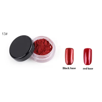 nail art glitter 13 Блестки для ногтей, художественная пудра, зеркальный блеск, пигмент, пудра, 1 г, пыль, украшения для ногтей, голографическая Хромовая, для маникюра - Цвет: nail art glitter 13