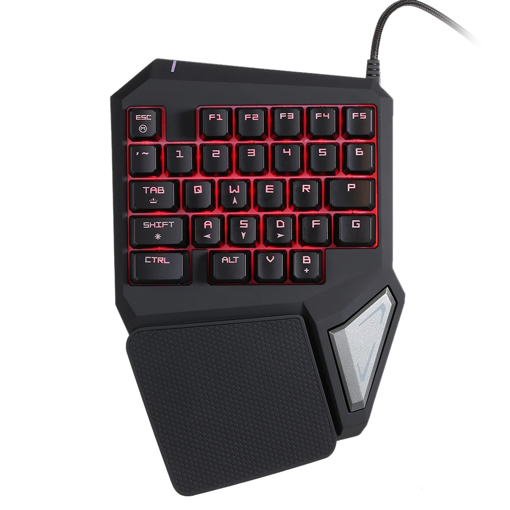Delux T9 Pro профессиональная Одноручная USB Проводная игровая клавиатура Keybiard Esport с 29