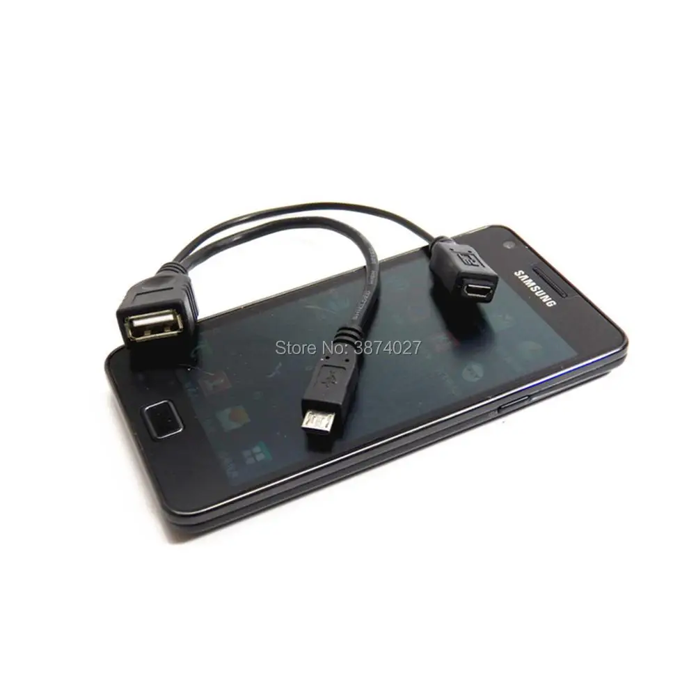 1 в 2 OTG Micro USB Host Power Y Splitter адаптер для Mirco 5 Pin Мужской Женский кабель черный|Кабели