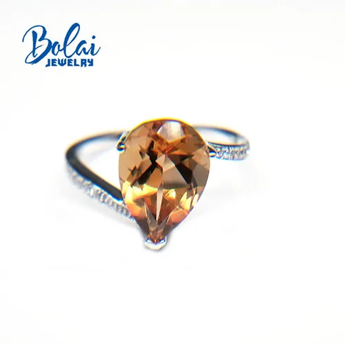 green pink brown Bolaijewelry, серебряное женское кольцо из зултанита, меняющее цвет драгоценного камня, хорошее ювелирное изделие, серебро 925 пробы для женщин, подарок - Цвет камня: green pink brown