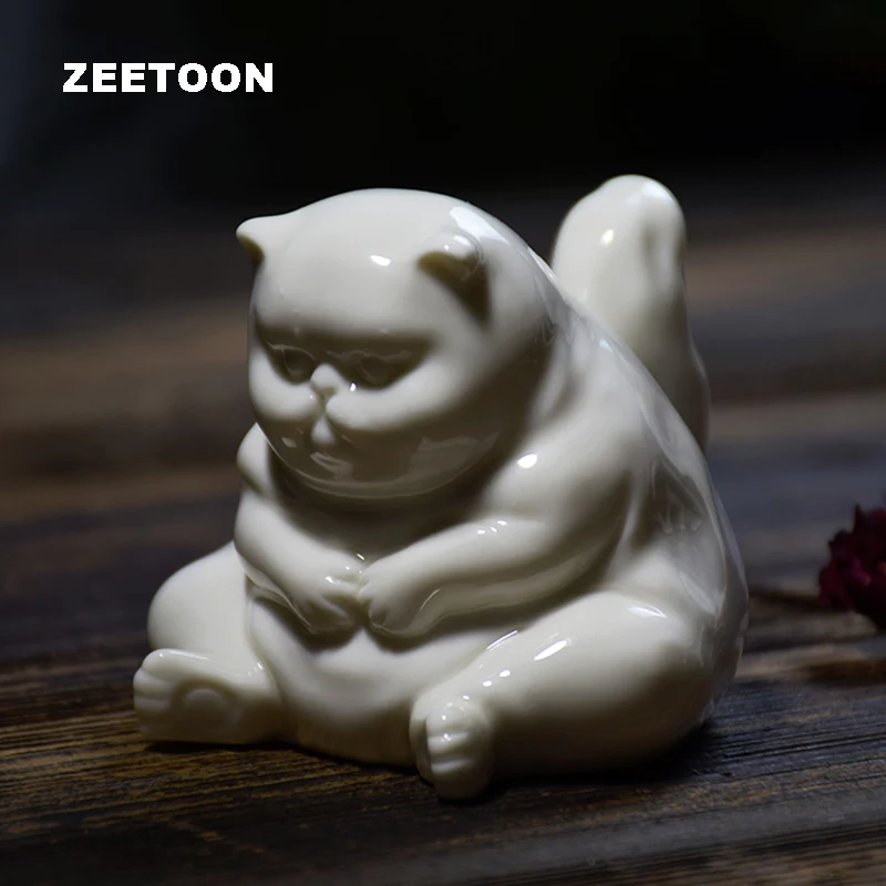 Счастливая кошка чай домашний питомец керамические милые статуи крупного