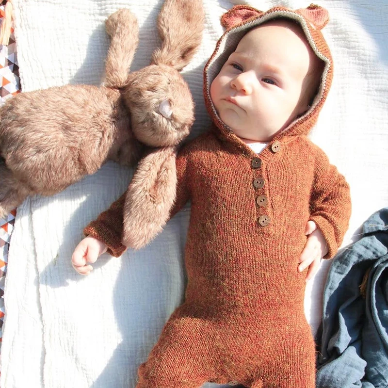 Детский трикотажный комбинезон Tinypeople зимний хлопковый в клеточку для мальчиков
