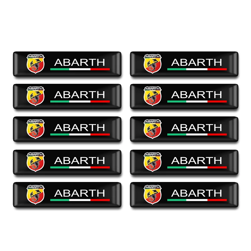 10 шт. автомобильный Стайлинг Abarth Логотип Защитная бар Стикеры s тюнинг наружная