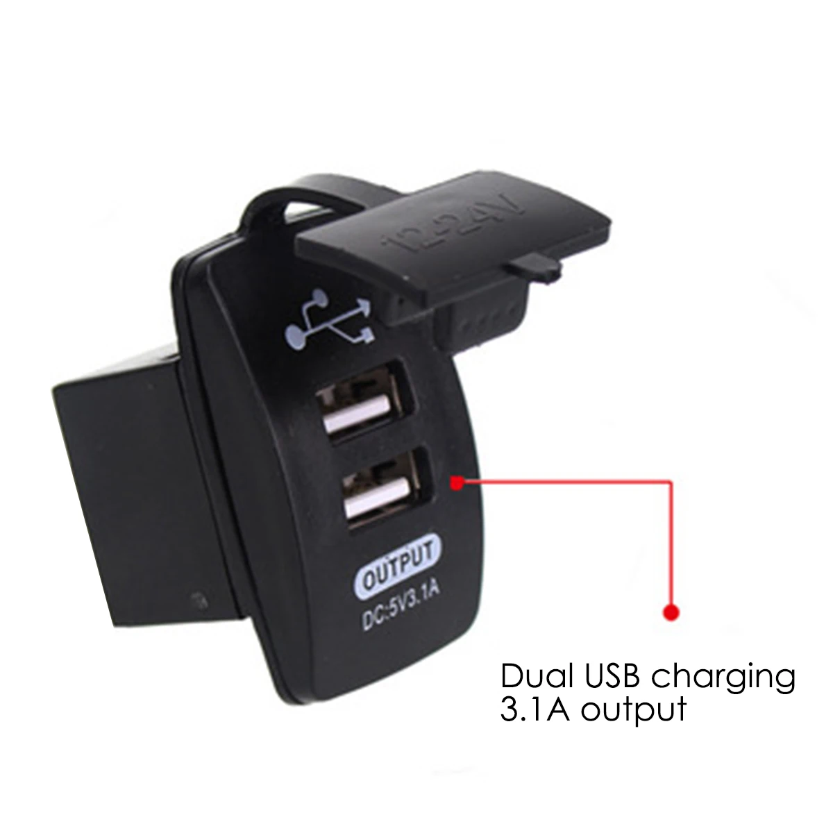 SOONHUA двойной Переходник USB для зарядки в машине 3.1A цифровой светодиодный дисплей