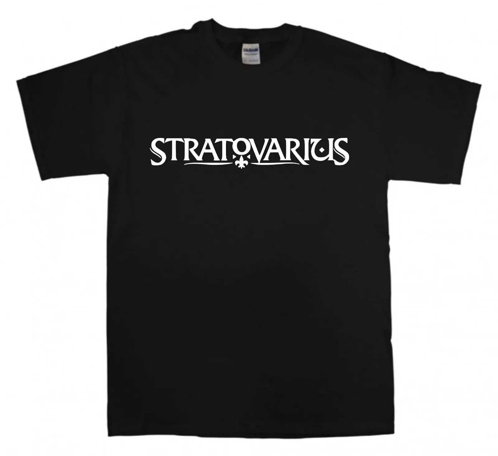Новая Черная футболка с логотипом STRATOVARIUS S XXL металлическим принтом забавные