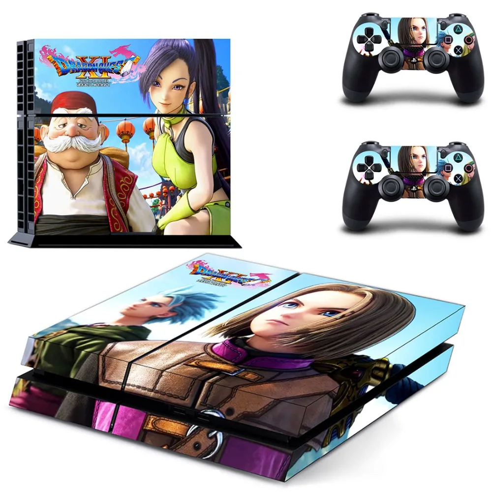 Наклейка на кожу PS4 Dragon Quest Виниловая наклейка для консоли Sony Playstation 4 и 2