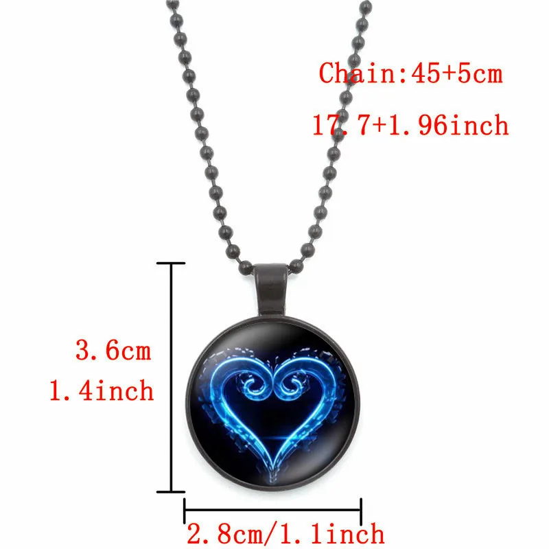 Ожерелье и кулоны с эмблемой из мультфильма Королевство Сердец круглая