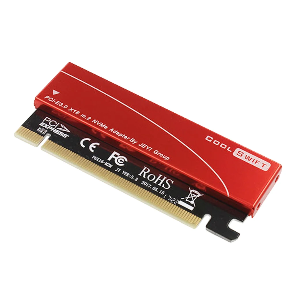 Адаптер Dovewill NVMe M.2 NGFF SSD на PCIE 3 0 X16 Расширительная карта с теплоотводом чехол +