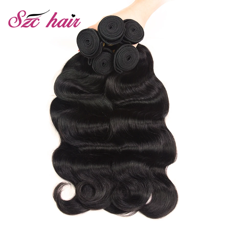 Малайзийский Девы Волос Объемной Волны Человеческих Weave Связки 7А Малайзии