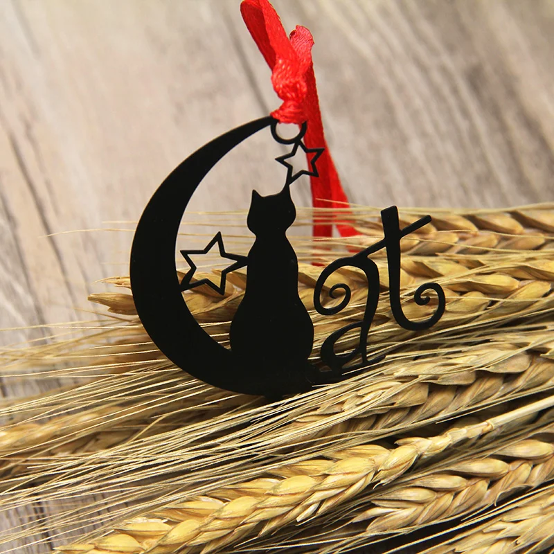 Закладки в виде черной кошки с Красной веревкой 6 шт./лот Китайская классическая