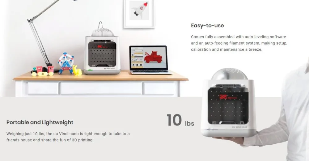 XYZprinting экономичная безопасность 3D-принтер нано домашний мини-Корпус для образования
