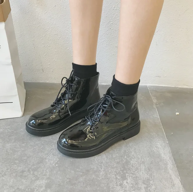 XEK/модные женские черные ботильоны в европейском стиле Обувь на плоской подошве с