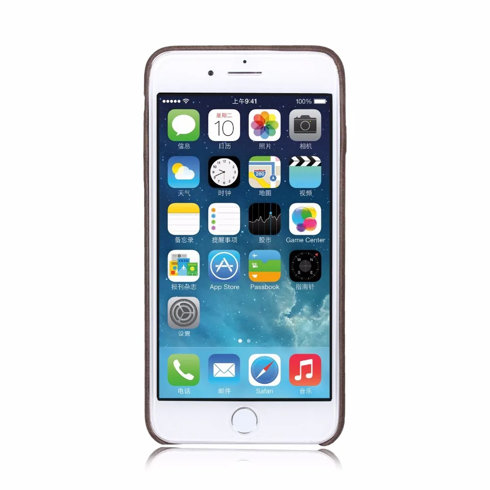 Qushar Винтаж Бизнес кожаный чехол для iPhone 7 8 плюс мягкий телефона Кофе Тонкий Apple