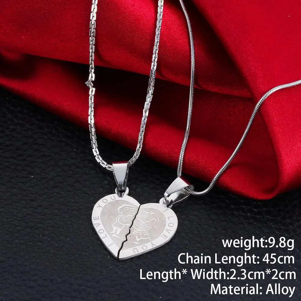 Надпись IF ME на День святого Валентина для влюбленных пар ожерелье с двойным