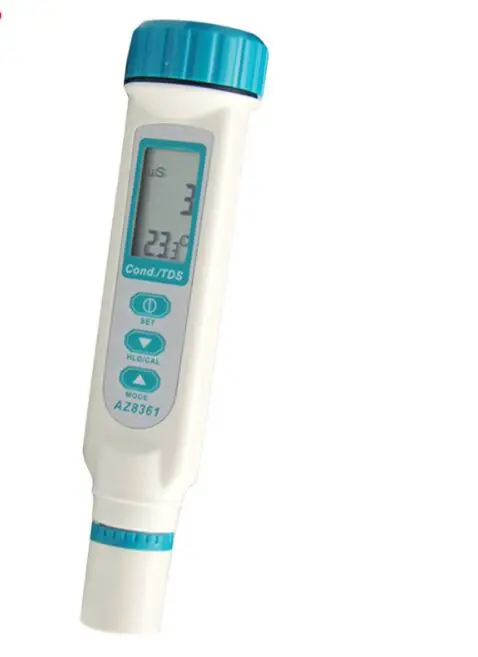 Портативный Измеритель проводимости AZ8361 Φ 0 ~ 1999 ppm 19 99 ppt высокоточный тест