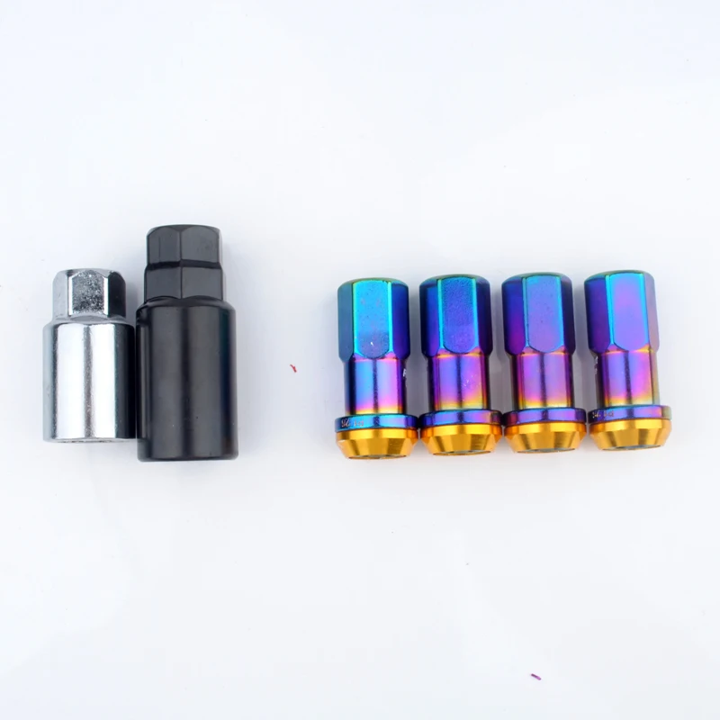 Универсальная гайка для колес M12x1.5 или M12x1.25 Neo Titanium хромированная сталь Kics Racing