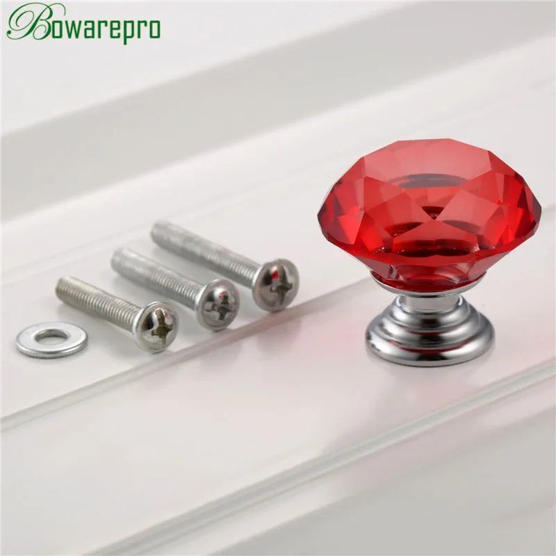 Ручка для двери bowarepro из красного алмаза стекла 22/25/30 мм|glass knobs|crystal glass knobknobs pulls |