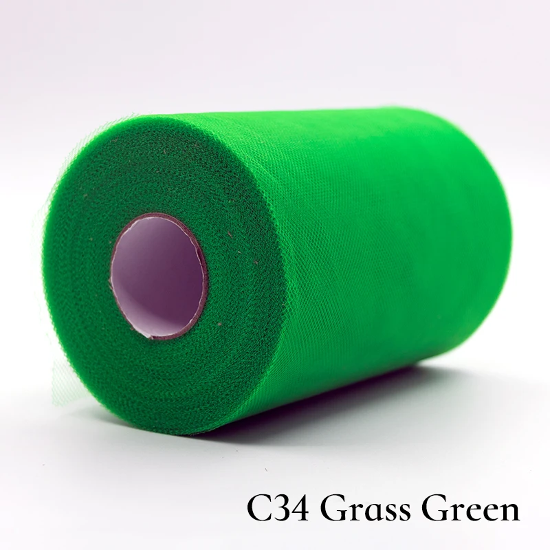 34Grass Green Рулон тюля, 100 ярдов, органза, свадебное украшение, пачка для детского душа, рулон тюля, 15 см, украшение для вечеринки и мероприятий, декор для помолвки - Цвет: 34Grass Green