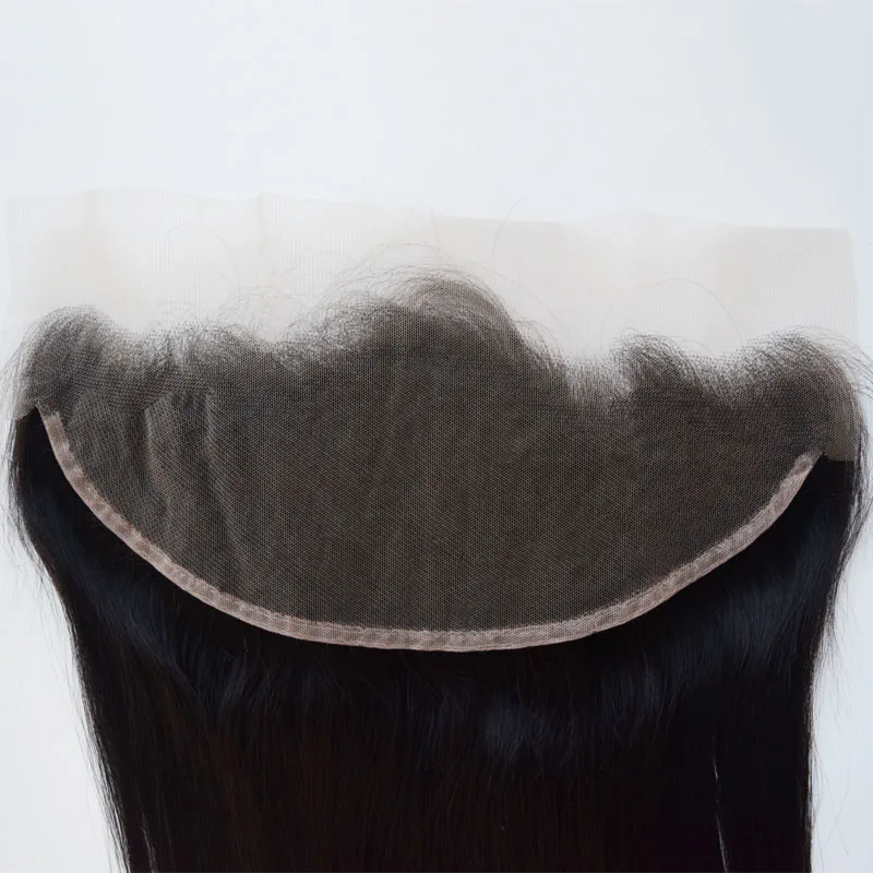 7А Перуанский прямо Кружева Фронтальная Закрытие С Волосами Младенца Отбеленные