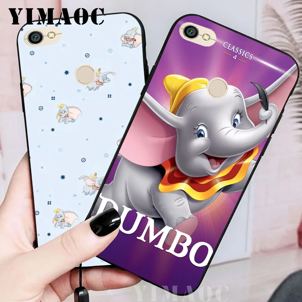 YIMAOC dumbo черный мягкий силиконовый чехол для Xiaomi Redmi Note 6 Pro 7 S2 Go |