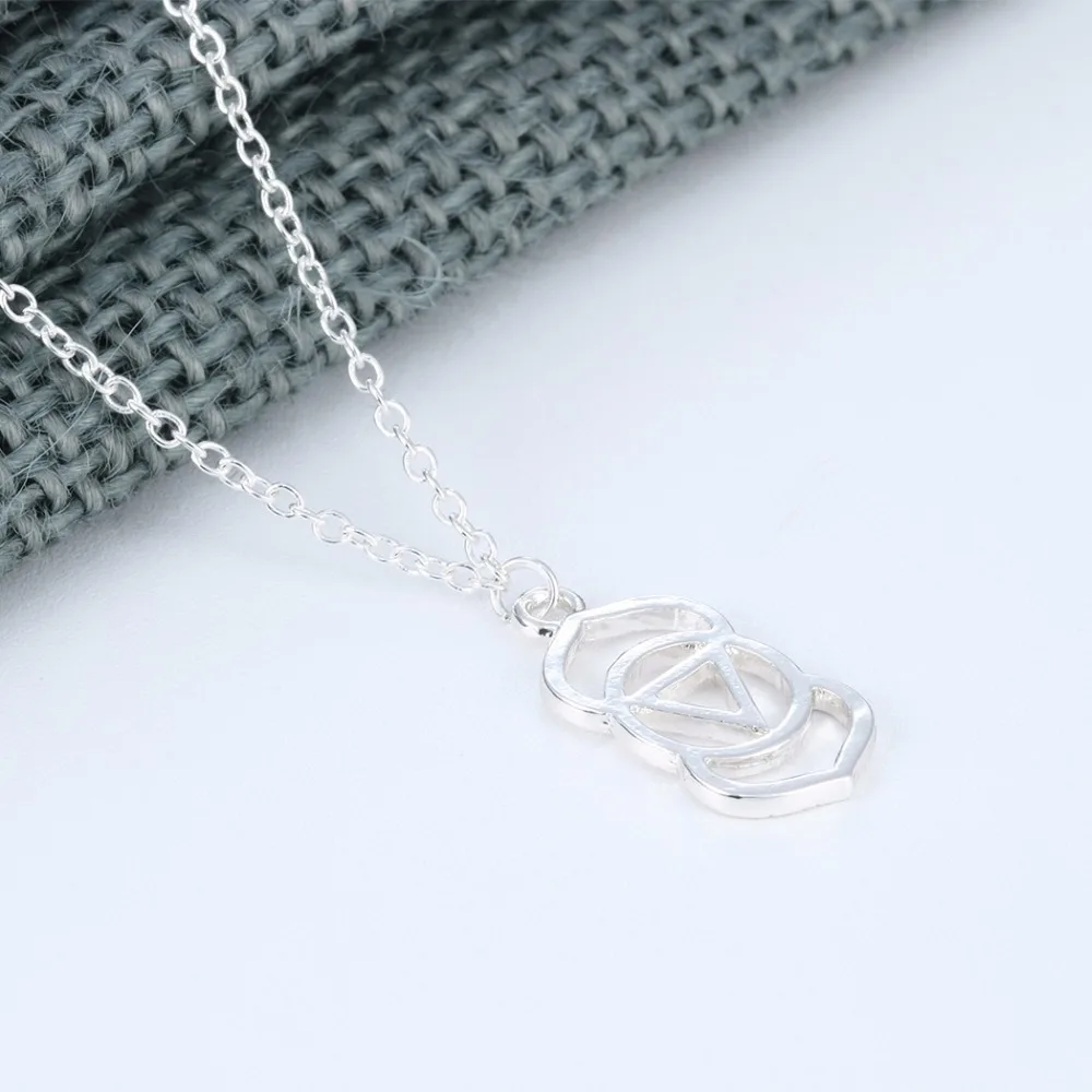 Kinitial 10Pcs Newest Style Geometric Third Eye Chakra Necklace Pendant New Party Sweater Jewelry for Women Bijoux | Украшения и