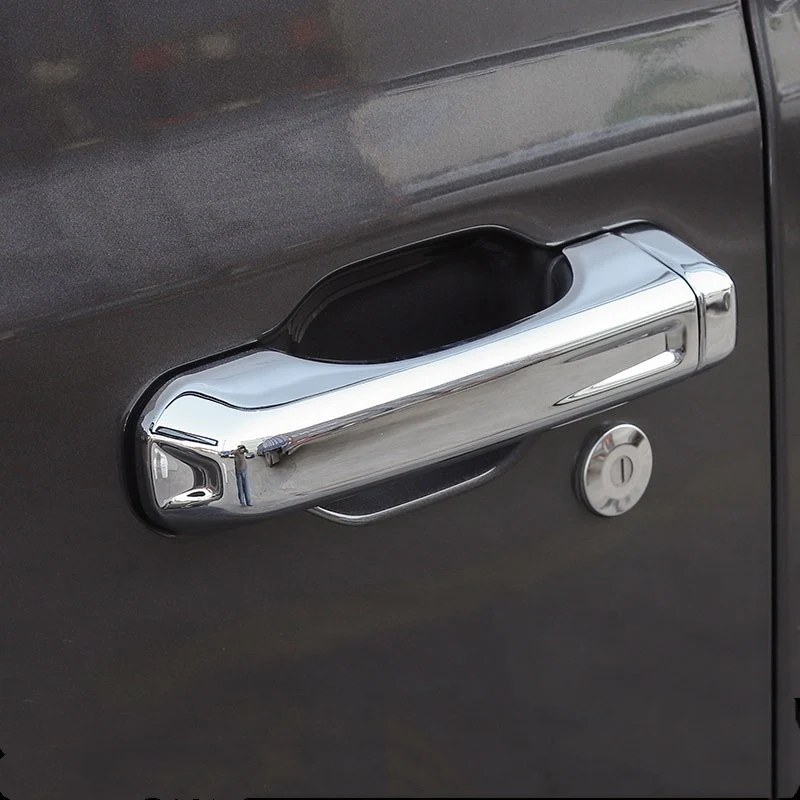 

WELKINRY car auto cover styling For Jeep Wrangler JL 2018 ABS chrome exterior door handle doorknob trim