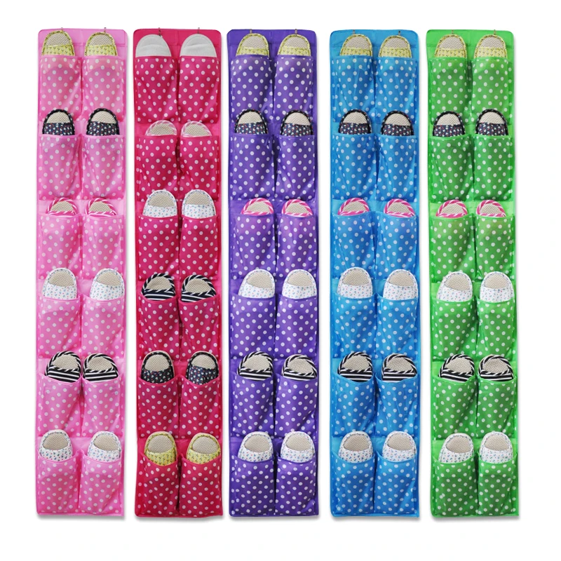 

2019 High Quality Washable 12 Pockets Over Door Cloth Closet Space Storage Shoe Hanger Organizer Hanging