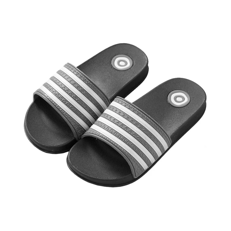 Детские тапочки для мальчиков и девочек модные домашние в полоску Тапочки ванной