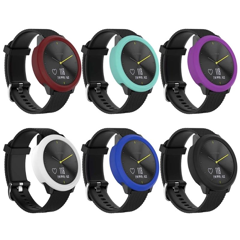 Силиконовый чехол с рамкой кожи Защитный чехол Крышка для Garmin Vivomove HR спортивные Watch-M30