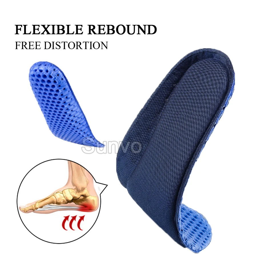 Stretch Breathable Deodorant Running Cushion Insoles For Feet Man Women Insoles For Shoes Sole Orthopedic Pad Memory Foam