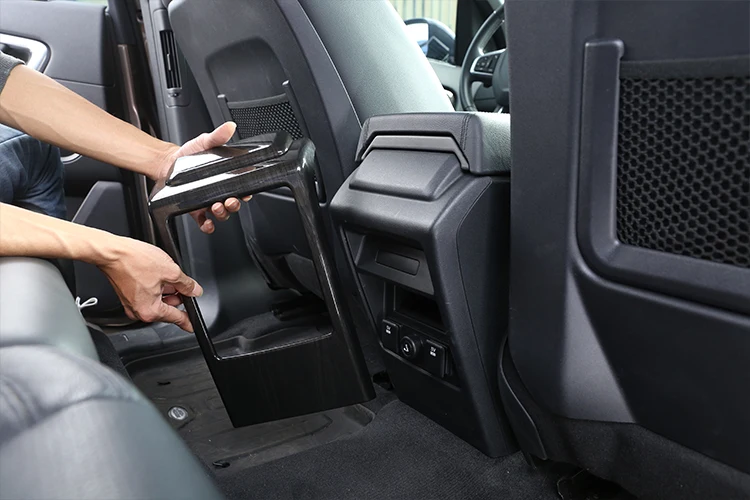 Для Land Rover Discovery, спортивные автомобильные аксессуары, АБС дерево, хром, на заднее сиденье, кондиционер, вентиляционная рамка, накладка, наклейка