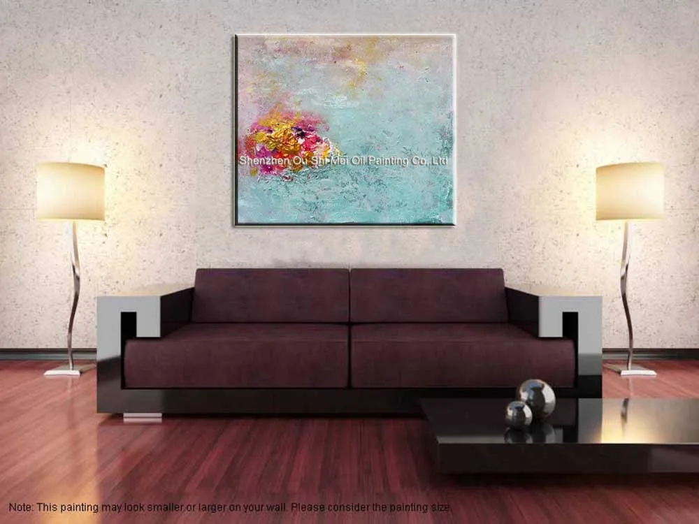 Ручная роспись Современная картина маслом на холсте от производителя Синяя