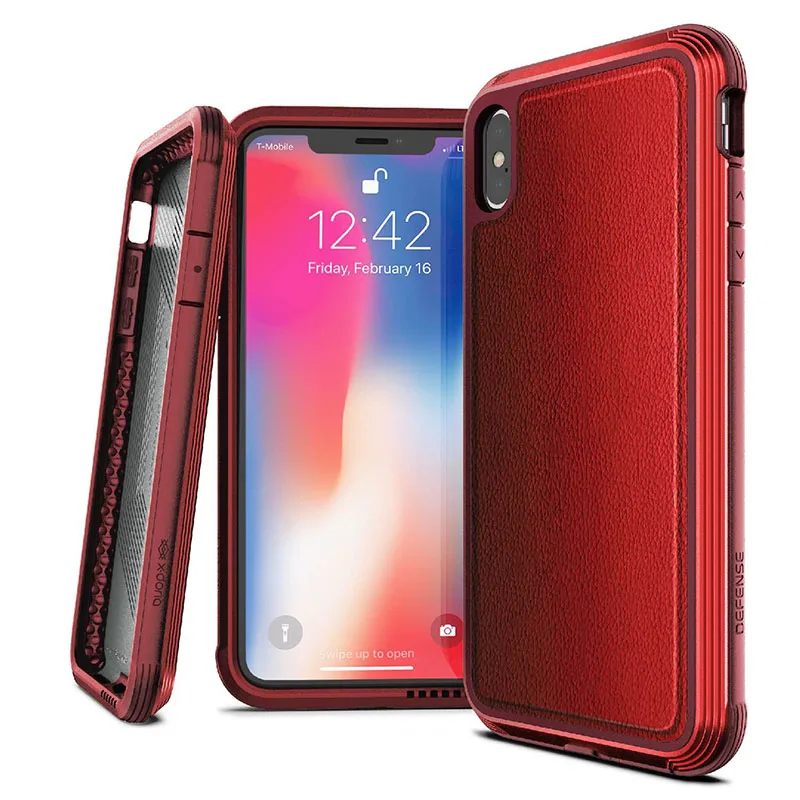 X-Doria защитный чехол для телефона для iPhone X Xs Max iPhone XR Apple военный армированный Жесткий задний Чехол из ТПУ Алюминиевый противоударный чехол
