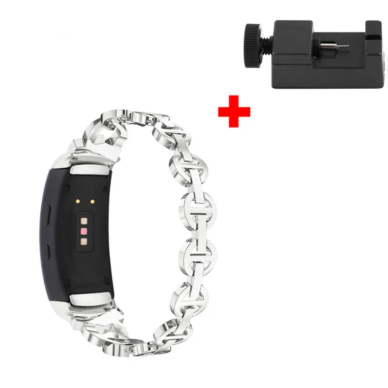 Silver Браслеты для samsung gear fit2 pro, умный браслет из нержавеющей стали, браслет для samsung gear Fit2, SM-R360, браслет на запястье, ремешок для 2 pro - Цвет: Silver