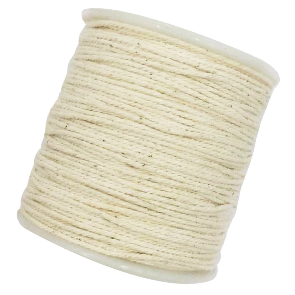 

100 METER HOLIDAY USED Rustic Cotton Rope Braided Twisted Cord Twine Crafts Raw Jewelry Findings Durable Cords White 1mm