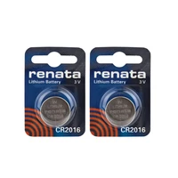 2pcs renata cr2016 button cell battery watches 3v 90mah remote control toy batteries