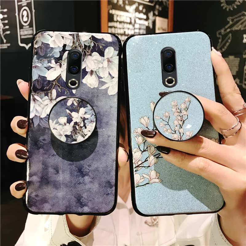 Блестящий чехол для телефона Meitu M8 M8S T8 T8S V6 T9 наручный браслет с цветами держатель