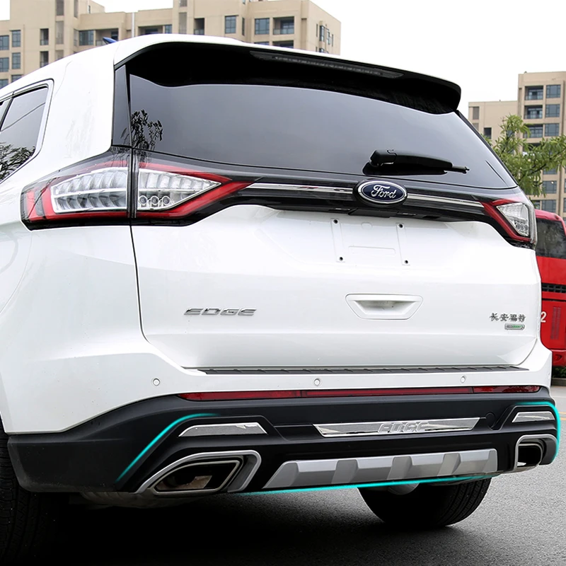 Подходит для Ford Edge 2015 2017 Передний + задний бампер диффузор бамперы защита губ