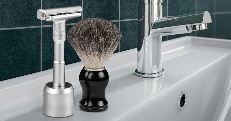 Qshave серебро безопасность Бритвы классические мужские бритья руководство безопасность Бритвы Подарок от отца станок для бритья эпилятор