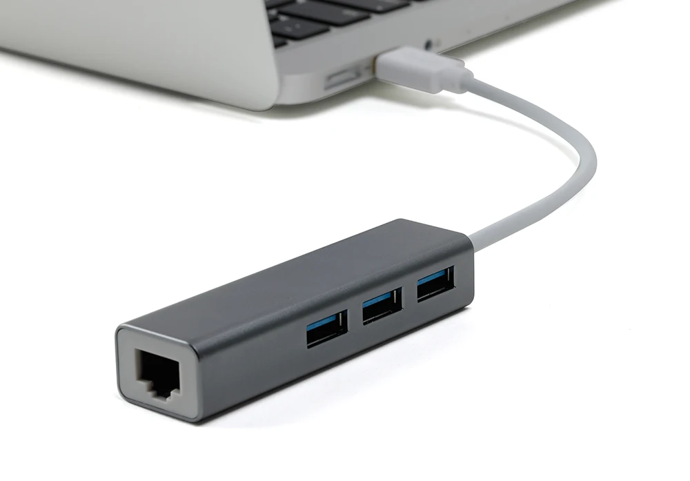 Тип usb с разъемами типа c и USB3.0/RJ45 Ethernet адаптер 100/1000 Мбит/с usb хаб для ноутбуков, таких как Xiaomi/MacBook/huawei