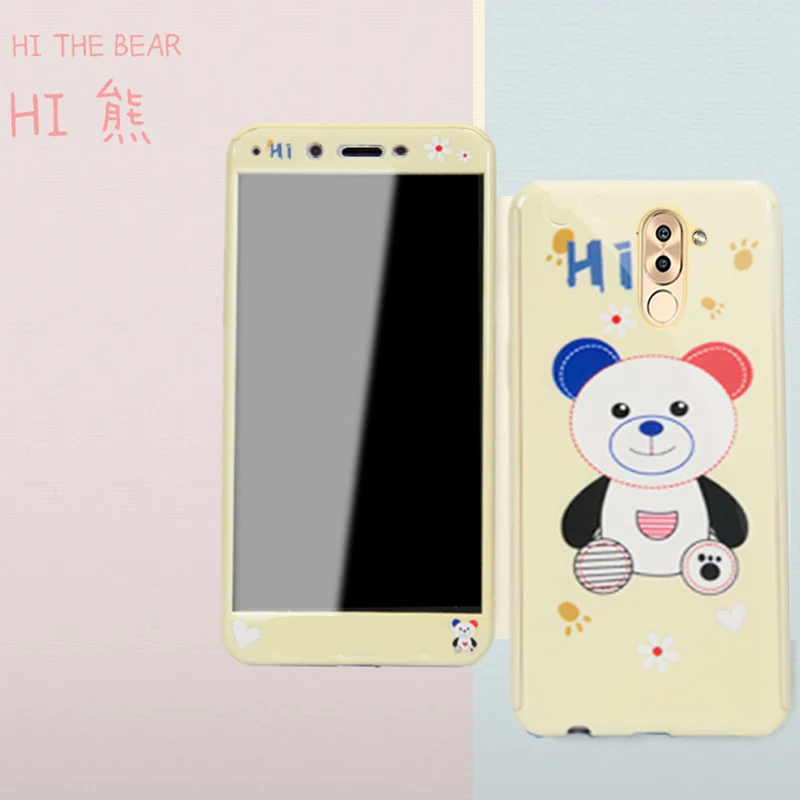 Лидер продаж Творческий мультфильм телефон чехол + закаленное Стекло для Huawei Honor