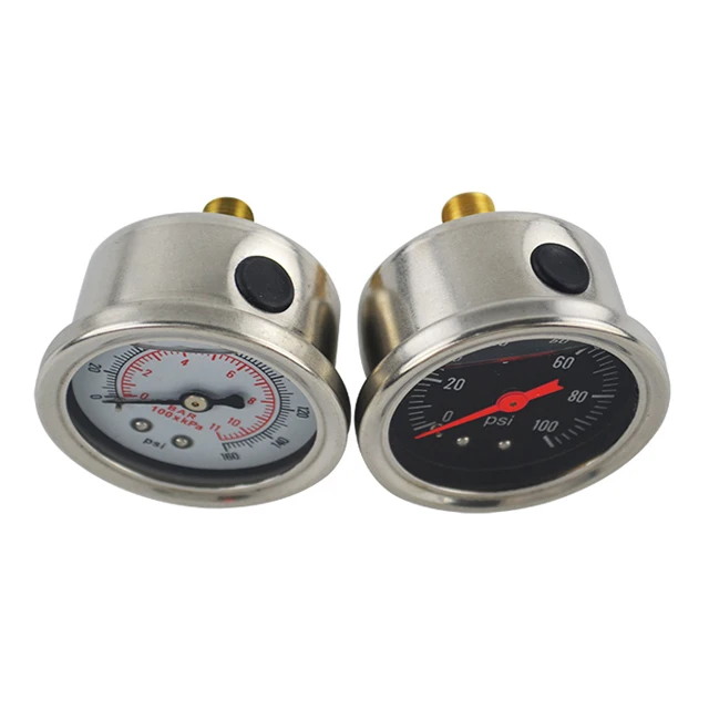Бесплатная доставка топливный манометр жидкий 0 100 psi / 160psi для масла топлива