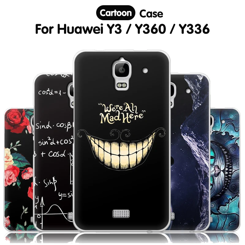 Чехол JURCHEN для Huawei Y3 силиконовый чехол Y360 Y336 Y3C 3D рельефная мягкая задняя крышка