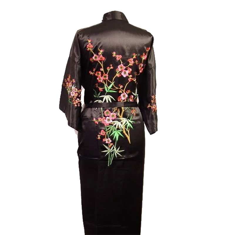 Новое черно китайское шелковое атласное мужское платье 4 цвета женская одежда