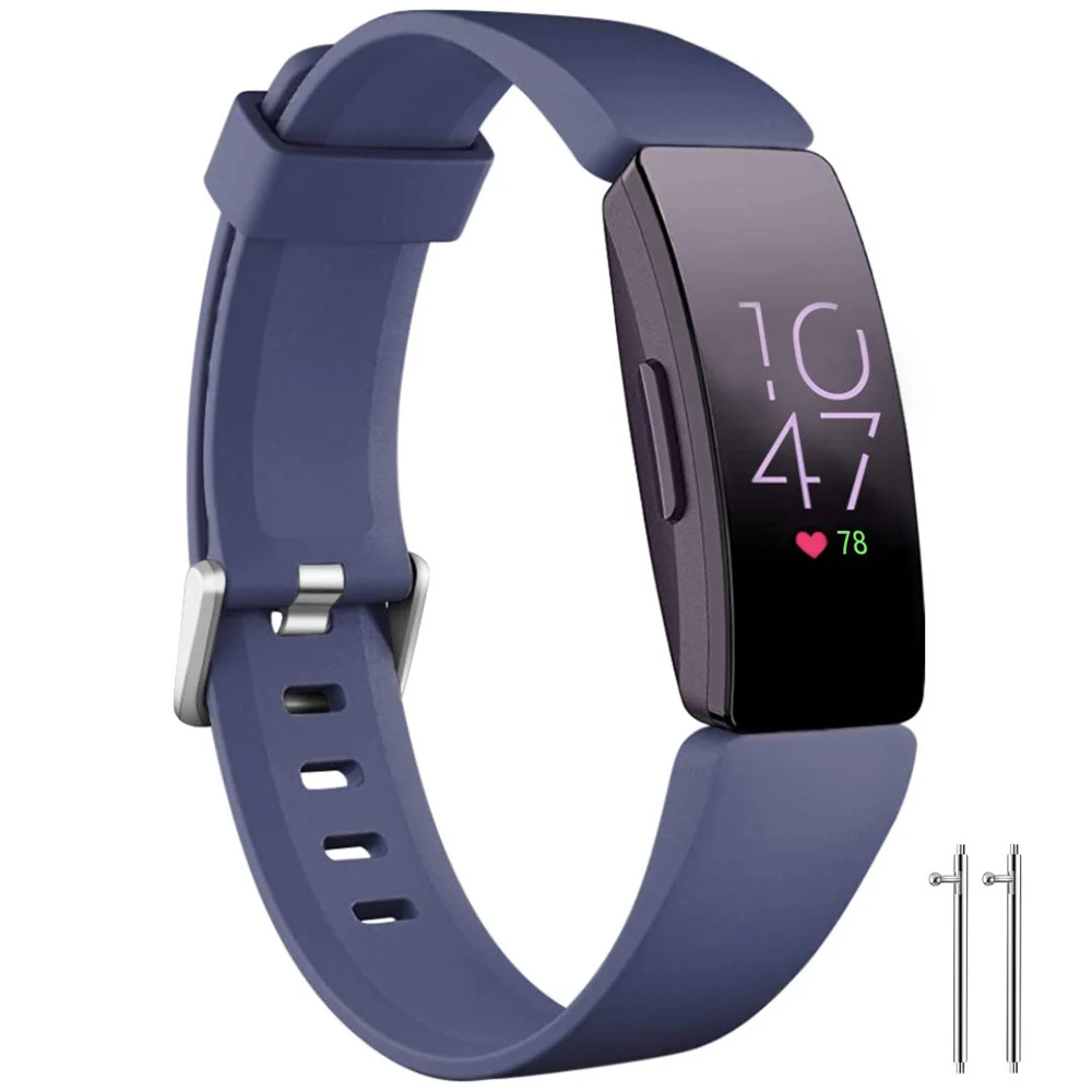 Cyan blue Силиконовый ремешок для смарт-часов для Fitbit Inspire HR и Fitbit Inspire, сменный ремешок на запястье, маленький большой аксессуар - Цвет: Cyan blue