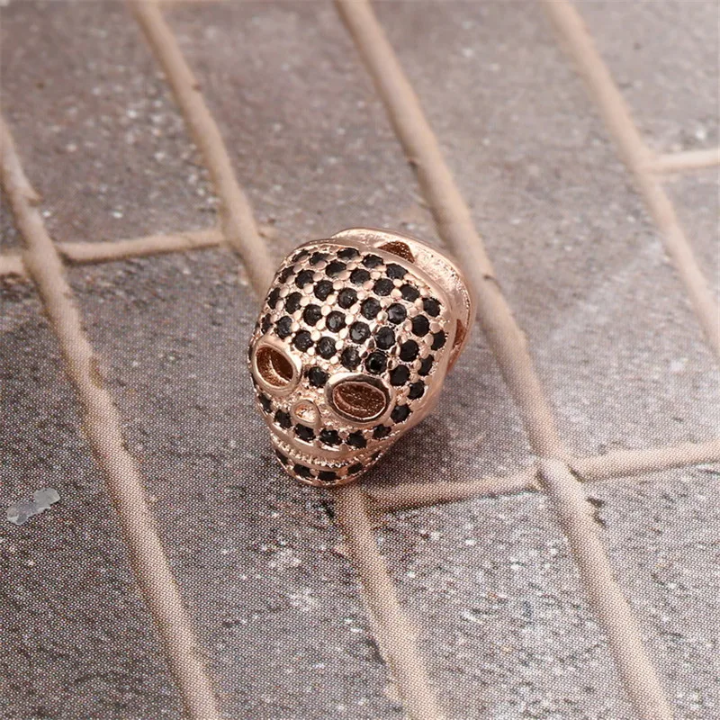 12*10 мм Высокое качество Skullcandy черный микро проложить cz Медь циркония бусины для diy