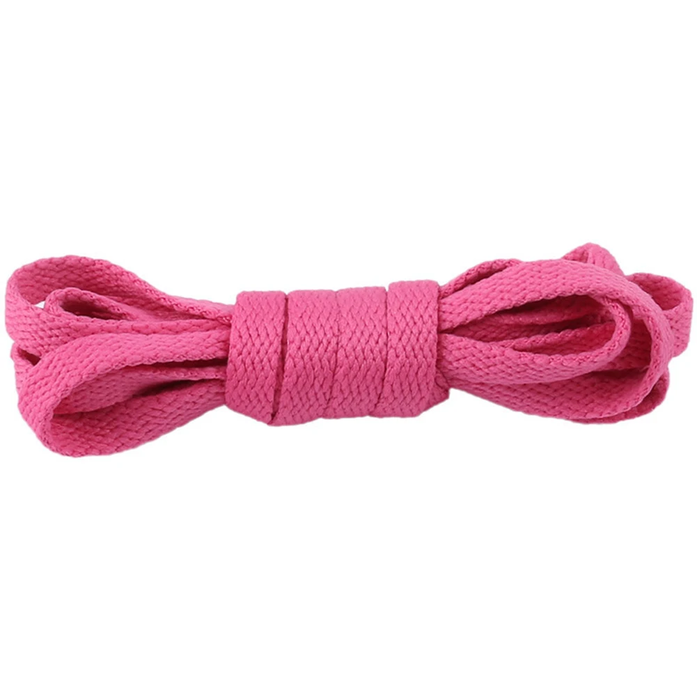 Rose Red 1 пара женских, мужских, детских кроссовок на плоской подошве, беговые шнурки, спортивные, походные, прогулочные, повседневные шнурки, эластичные шнурки, белые шнурки - Цвет: Rose Red