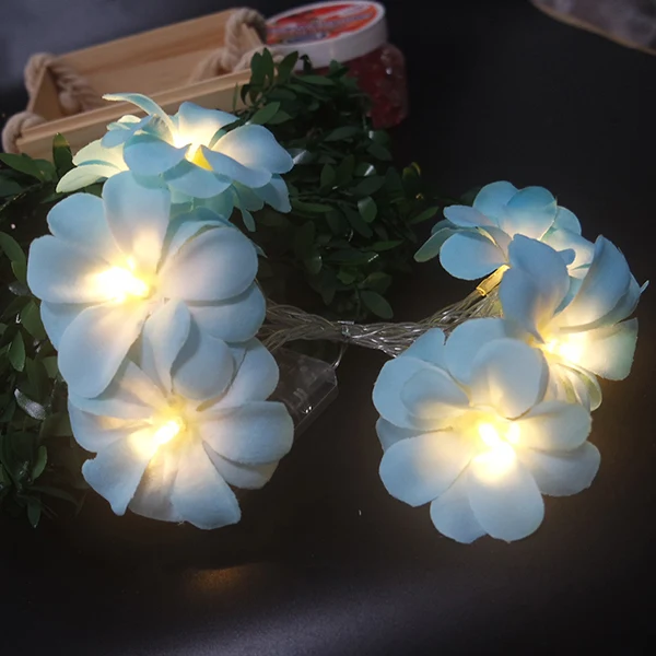 blue Модный цветочный светильник ручной работы, гирлянда, 1,5 м, 10 светодиодов, Свадебный Цветочный светильник, украшение, праздничный светильник, вечерние принадлежности - Цвет: blue