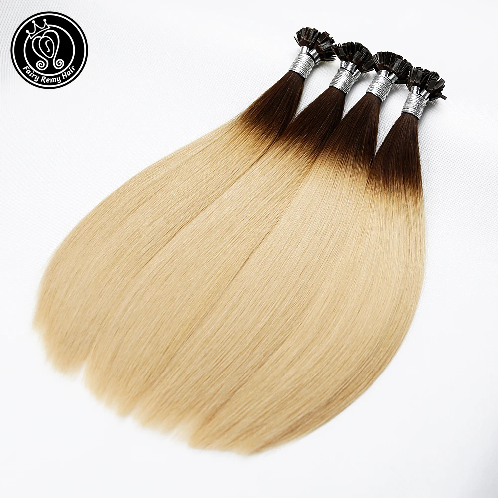Фея Волосы Remy 0 8 г/локон настоящие человеческие накладные волосы двойное
