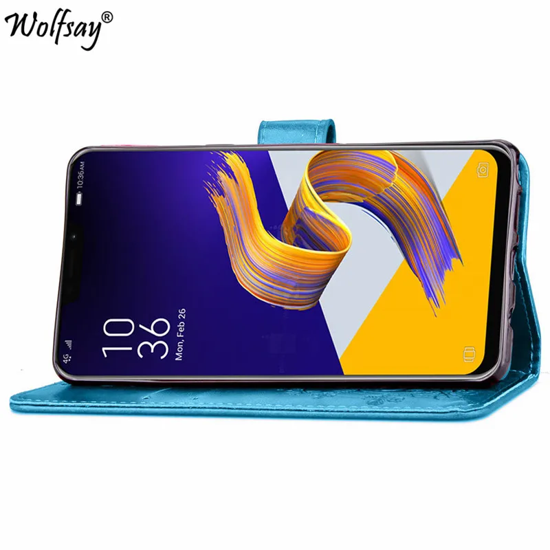 Для Asus Zenfone 5Z ZS620KL кожаный чехол 5 ZE620KL флип кошелек для силиконовый